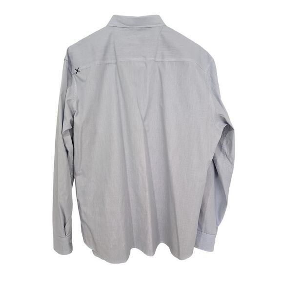 Marc Ecko Cut & Sew Button-Up Dress Shirt Pinstripe Blue Size XL - Picture 2 of 5